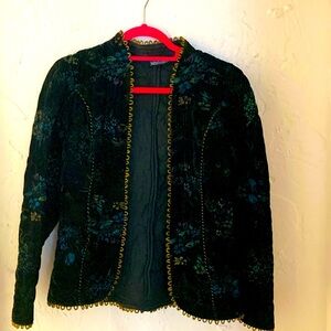 Vintage velvet brocade jacket S made in India